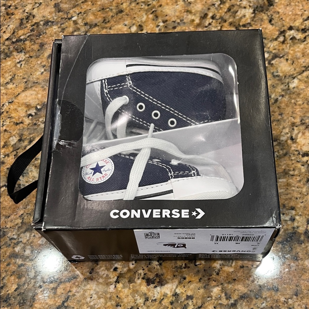 Converse Infant Navy and White Sneakers